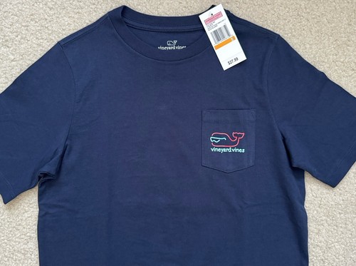 Vineyard Vines Good Vibes Short-Sleeve Pocket Tee Size Small Blue NWT - Picture 2 of 5