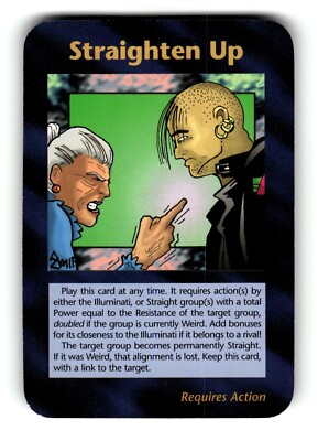 Straighten Up Card Limited INWO Illuminati New World Order | eBay