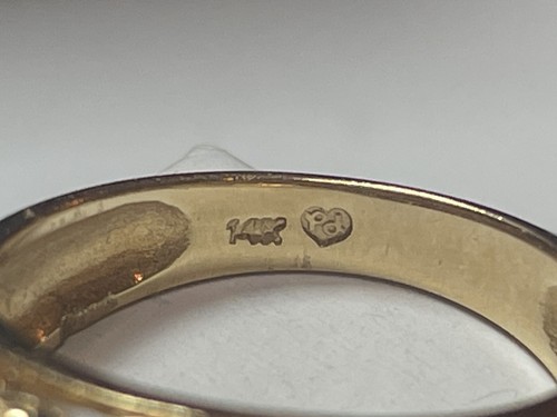 ANELLO VINTAGE ESTATE 14K ZAFFIRO BLU NATURALE FASCIA CUPOLA FIRMATO PD MISURA 4,5 GRS - Foto 8 di 13