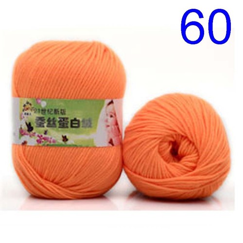 100g Roll Silk Cotton Hand Knitting Yarn Crochet Hand Thick Wool Thread Yarn DIY - Picture 87 of 101