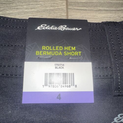 Eddie Bauer Women’s Rolled Hem Bermuda Shorts, Black, Size 4 - Picture 3 of 14