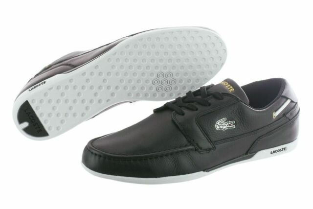 gen accent hver Lacoste Dreyfus AP Mens Sport Casual Leather Boat Shoes Black/gold Size 7 -  12 9 for sale online | eBay