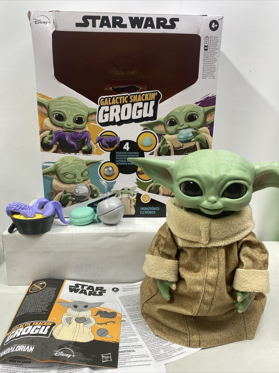 Star Wars The Mandalorian Galactic Snackin' Grogu Animatronic Toy