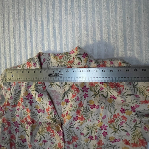 JM Collection Womens Plus Size 16W Multicolor Floral Linen Three Button Blazer - Picture 5 of 8