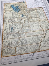 1940's Utah atlas Map Vintage