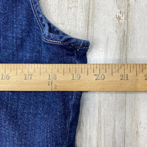 Live A Little Jean Vest Blue Denim Metal Buttons Size XL Southwest Biker S1 - Picture 7 of 7