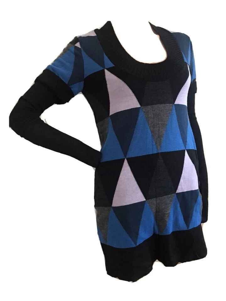 MINI VESTIDO LOUISE GOLDIN X TOPSHOP 100% LANA TEJIDO MEDIANO REINO UNIDO 10 EU 38 EE. UU. 6 NUEVO CON ETIQUETAS Foto 3 de 4