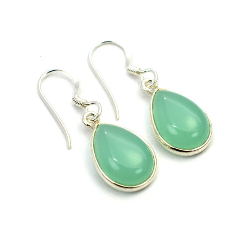925 Solid Sterling Silver Green Onyx,Garnet Multi Stone Hook Earring Ji760 - Picture 6 of 81
