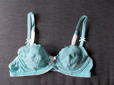 M&S Bra Balcony 'Limited' U/Wired Non-Padded Spot Texture 32A Aqua Mix BNWoT