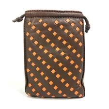 HERMES Pochette Pillow PM purse Pouch Anyo Miro Brown/Orange