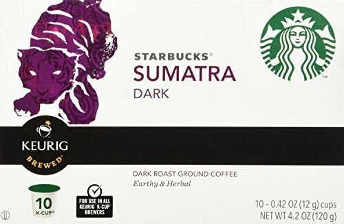 Starbucks Sumatra dunkel, K-Cup Keurig K-Cup 10 Stück 0,42 Unzen (3er-Pack)