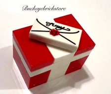 NEW Lego Minifig Christmas Presents w/ENVELOPE Letter RED White Tag