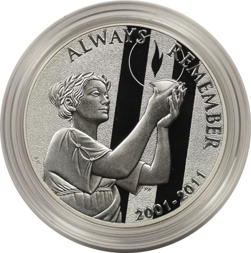 Lot 2 2011-P-W September 11 Always Remember National Medal Proof Silver 1 oz OGP - Picture 2 of 5