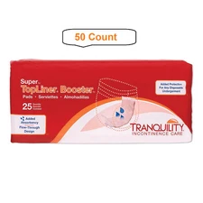 Tranquility TopLiner Super Booster Pad, 4-1/4 X 15 Inch Heavy Absorbency 50/Pack