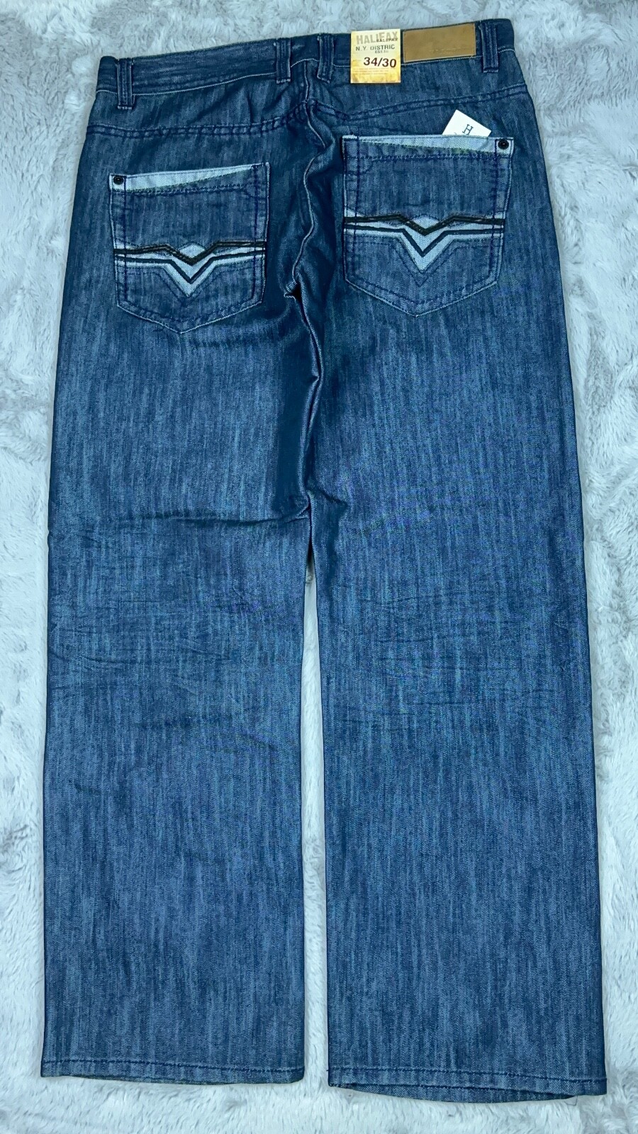 Halifax Jeans Mens 34x30 Blue Skater Baggy Y2K Loose Southpole Style