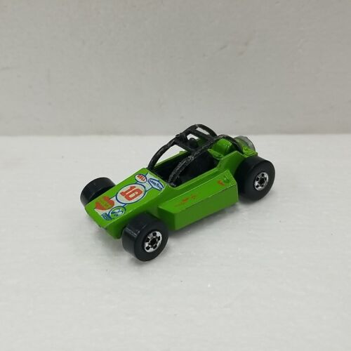 Vintage Hot Wheels 1975 Rock Buster Dune Buggy Green Hong Kong 1:64 Black-Wall - Picture 1 of 4