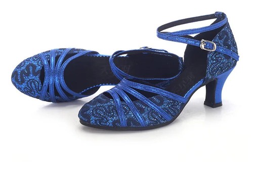 Latin Dance Shoes Women Closed Toe High Heel Tango Outdoor Girls Salsa Shoes - Bild 7 von 25