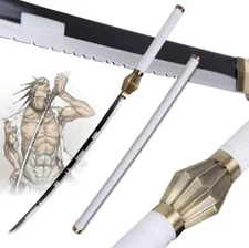 ONIKIRI ANIME BLEACH ZARAKI KENPACHI UMBRELLA SWORD GUN METAL W/ NICKED EDGE 42"