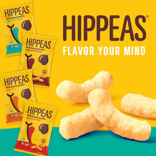 Hippeas Chickpea Puffs, Vegan White Cheddar, 0.8 Ounce (Pack of 18), 3g Protein - Picture 4 of 8