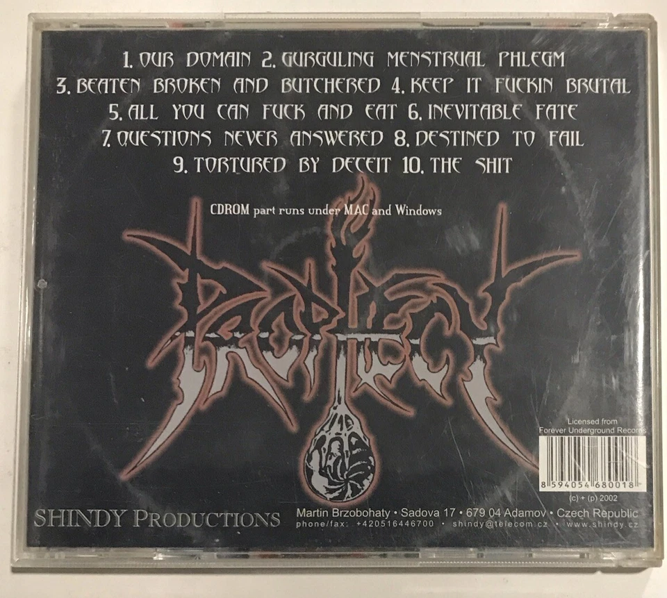 Prophecy - Our Domain CD 2002 Shindy Productions – SHINDY 502D057 *CZ Foto 4 de 4