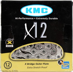 KMC-X12-12-Speed-126-Links-MTB-Bike-Chain-Silver-fits-12-Speed-SRAM-NX-GX-Eagle