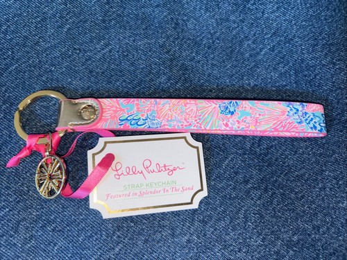 Lilly Pulitzer Strap Key Ring Floral “Splendor in The Sand ” NWT Retail $ 18.95