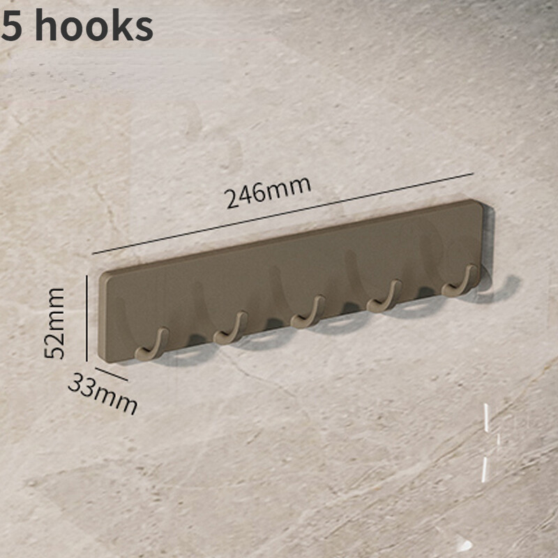 5/7 Hooks Bathroom Towel Hook Rack Sticker Clothes Holder Door Wall Hanger Room