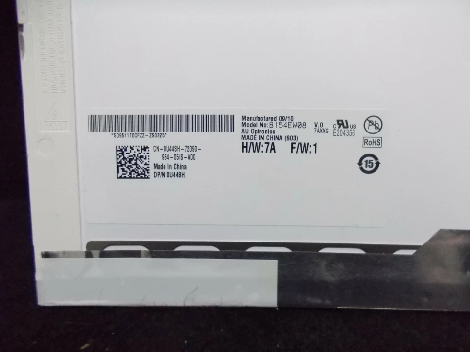 Au Optronics B154EW08 V.1 WXGA, BN 38.1cm (15.4") Laptop LCD Display, #K- 230-10 - Image 3 of 3