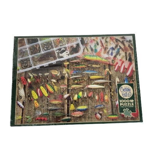 Brand New Sealed Cobble Hill "Fishing Lures" 1000 Piece Jigsaw Puzzle