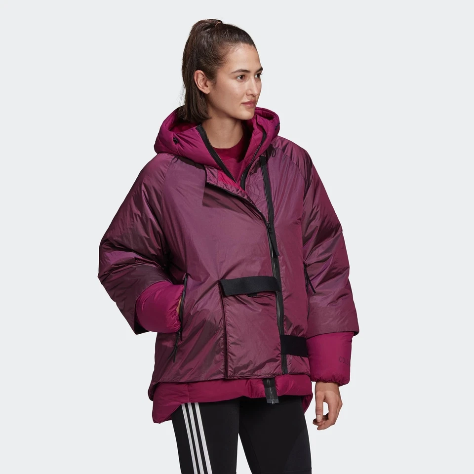 NUEVA Chaqueta de Plumón Adidas Talla Pequeña S Para Mujer COLD.RDY Borgoña 2 en 1 FT2458 Foto 3 de 4