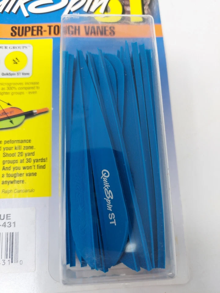Paquete de 36 paletas de flecha de tiro con arco súper resistentes NAP Quik Spin ST 4": azul: 60-431 Foto 2 de 4