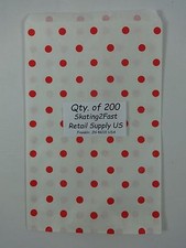 Qty. 200 Red Polka Dot Print Design Paper Merchandise 6" x9" Bag Retail Shopping
