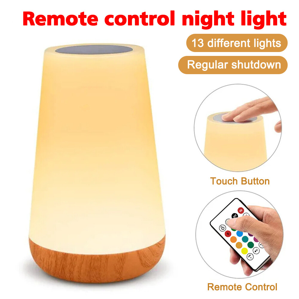 Table lamp Desktop Touch Sensing Night Light LED 13 Color Light Bedroom Dimmable-image