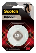 Scotch Indoor Mounting Tape 1-in X 50-in, White, Holds up to 10 lbs, 1-Roll