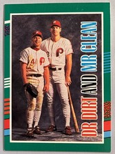 1991 Donruss DALE MURPHY & Dykstra Dr Dirt & Mr Clean #744 Phillies NM+