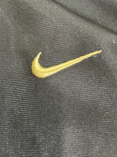 Nike Hoodie Sweatshirt Full Zip Boys Medium Embroidered Logo Black And Gold - Picture 3 of 15