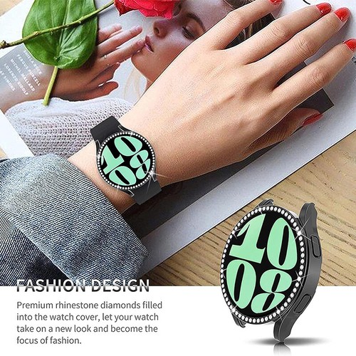 Housse diamant paillettes housse pour montre Samsung Galaxy Watch 6 40/44 mm étui montre bling - Photo 6 sur 18