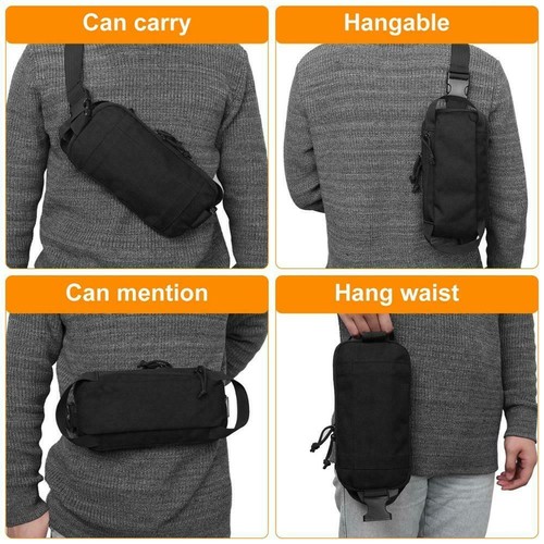 TACTICAL Compact EDC Brusttasche verdeckte Tragetasche Schultertasche für Reisen Wandern - Bild 15 von 21