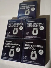 Lot of 5, BANGBREK ANTI-SNORING NOSE CLIPS  (4 IN A PACK, 20 total clips)