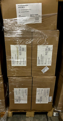 8000 x FFP2 Feinstaubmaske EN 149 Atemschutz Staubmaske Mundschutz Maske Palette