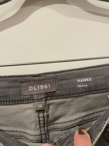 DL1961 Boy’s Hawke Ether Skinny Jeans Light Grey Stretchy Pants size 14 - Picture 5 of 9