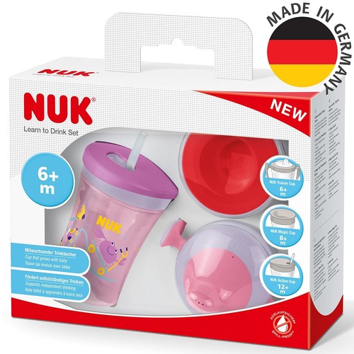 NUK 3-in-1 Trinklernset mit Trainer Cup Schnabeltasse (6+ Monate), Magic Cup 360 - Bild 6 von 10