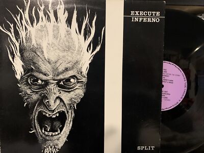 Execute / Inferno   Split LP 1986 Pusmort   PUSMORT 0012-06 VG+/VG+