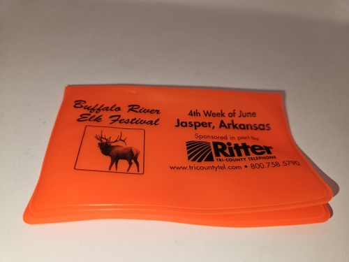 BUFFALO RIVER ELK FESTIVAL Jasper Arkansas orange hunting fishing License Holder - Bild 2 von 8
