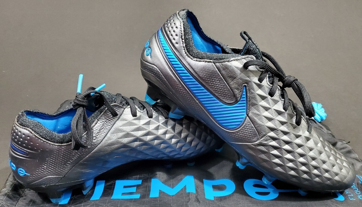 Nike Tiempo Legend 8 Elite Fg, Black/Black-Blue Hero, Size