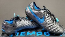 Nike Tiempo Legend 8 Elite Fg, Black/Black-Blue Hero, Size 7.5 AT5293 004 