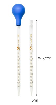 Droppers 10ml Pipettes Glass Graduated Dropper Lab Pipette Liquid