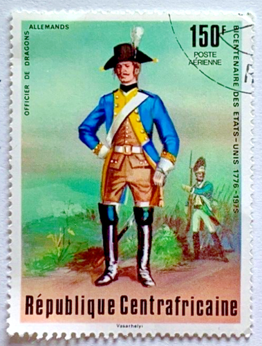 American Revolution Postage Stamp 1976 Central African Republic Anniversary MNH