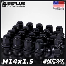 24Pc Toyota 1.85" OEM Lug Nut Black 14x1.5 Fit 2022-25 Sequoia/Tundra Stock Rim