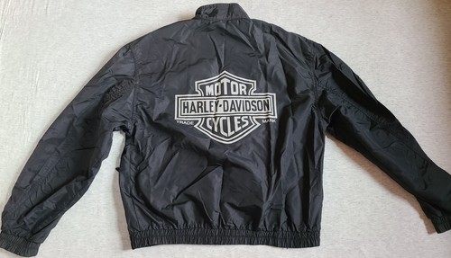 Harley-Davidson Bomber Jacket Thin Windbreaker Women’s Small Black - Picture 2 of 18